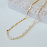 Gembea Jewelry Y-shaped Pearl Chain Necklace