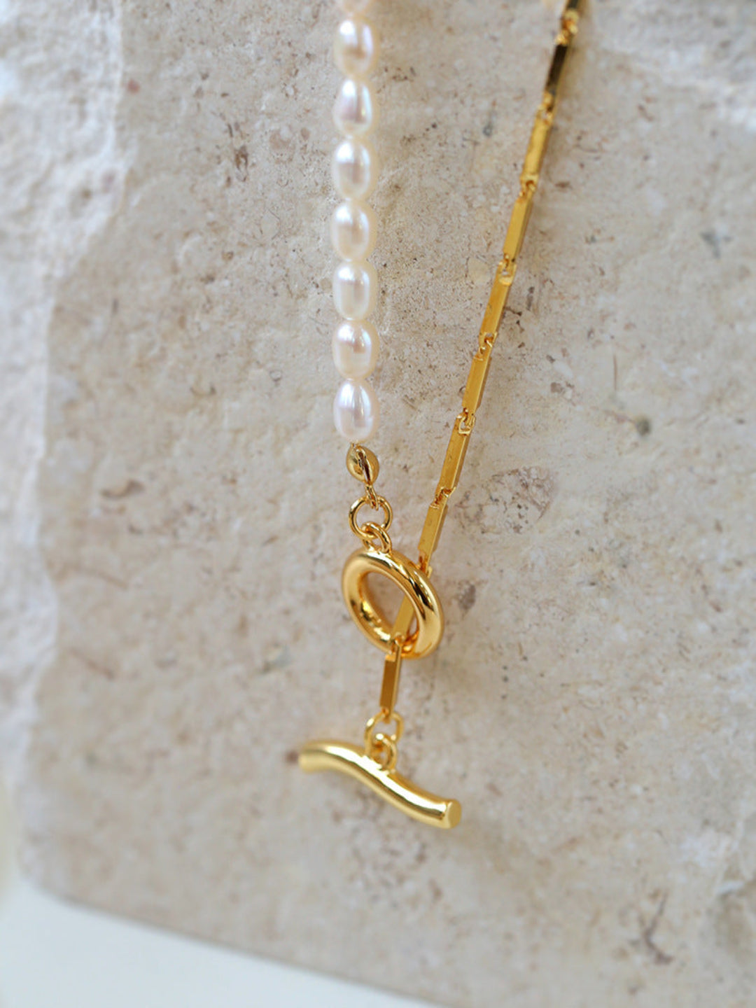 Gembea Jewelry Y-shaped Pearl Chain Necklace