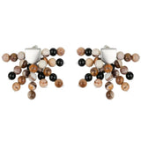 Zebra Stone Tassel Drop Earrings gembea jewelry