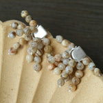 Zebra Stone Tassel Drop Earrings gembea jewelry