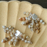 Zebra Stone Tassel Drop Earrings gembea jewelry