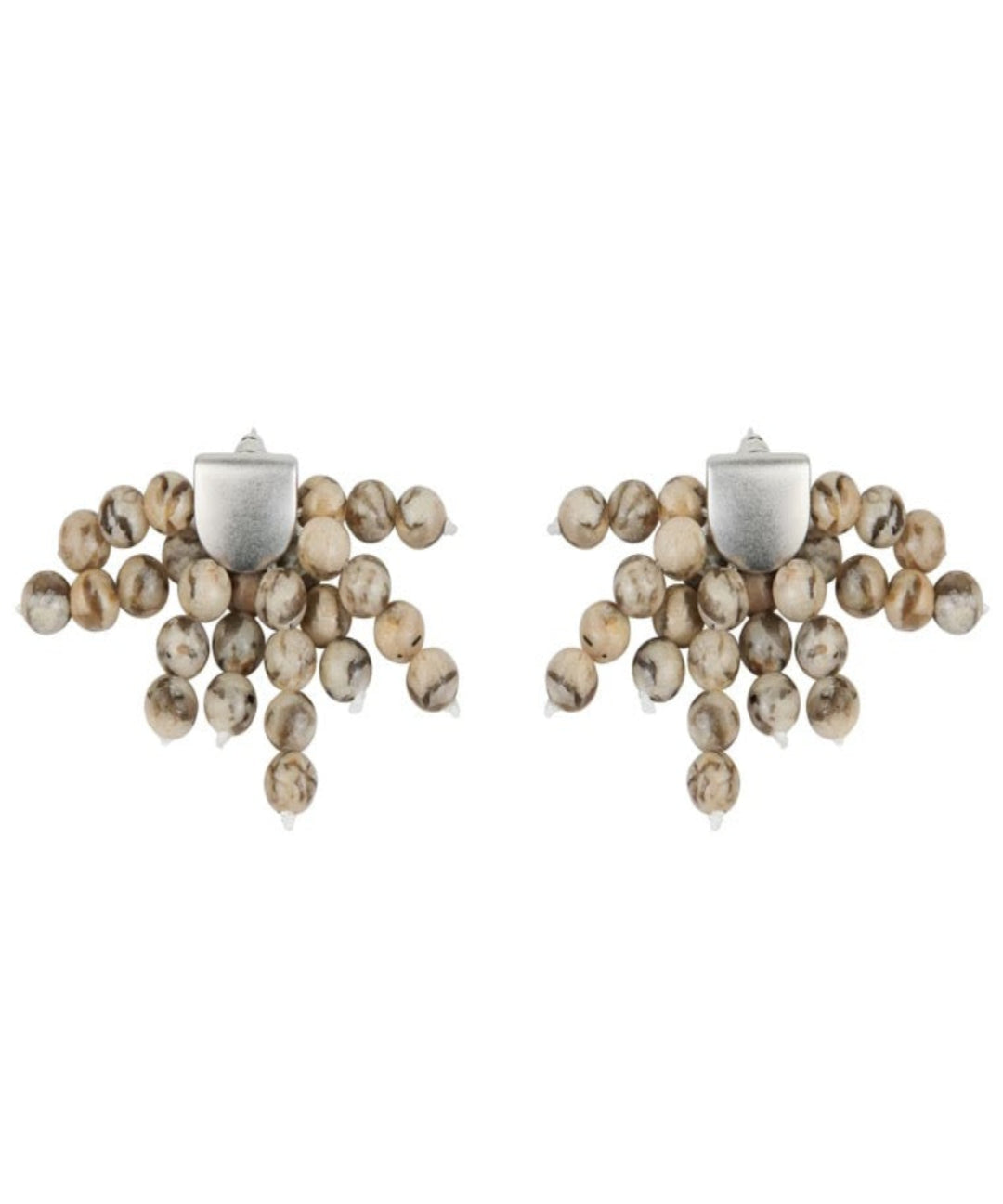 Zebra Stone Tassel Drop Earrings gembea jewelry
