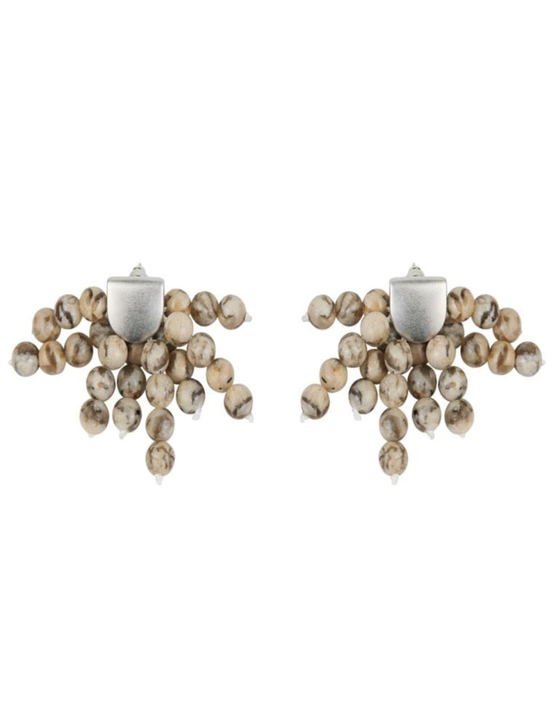Zebra Stone Tassel Drop Earrings gembea jewelry