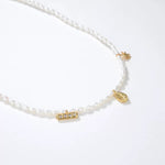 Zircon Natural Pearl Beaded Choker Necklace GEMBEA JEWELRY