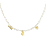 Zircon Natural Pearl Beaded Choker Necklace GEMBEA JEWELRY