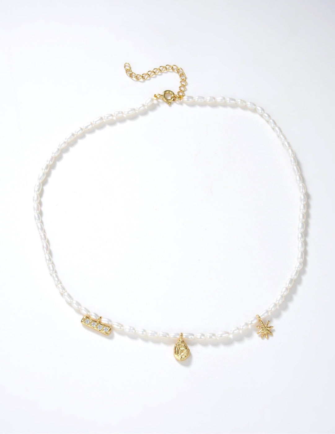 Zircon Natural Pearl Beaded Choker Necklace GEMBEA JEWELRY