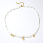 Zircon Natural Pearl Beaded Choker Necklace GEMBEA JEWELRY