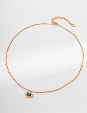 Zircon Gemstone Pendant Chain Necklaces - Gembea Jewelry