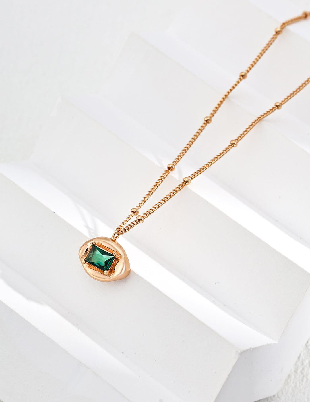 Zircon Gemstone Pendant Chain Necklaces - Gembea Jewelry
