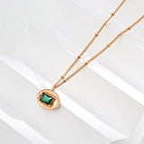 Zircon Gemstone Pendant Chain Necklaces - Gembea Jewelry