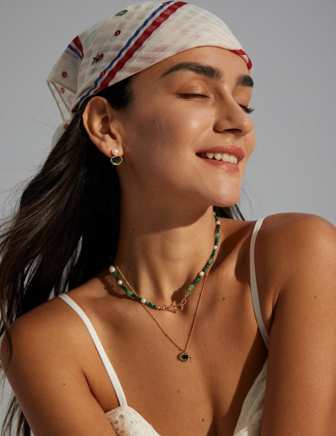 Zircon Gemstone Pendant Chain Necklaces - Gembea Jewelry