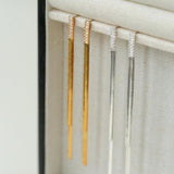 Zircon Metal Long Drop Earrings - Gembea Jewelry