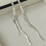 Zircon Metal Long Drop Earrings - Gembea Jewelry