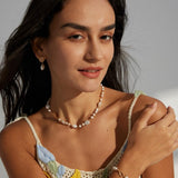 Zircon Pendant 18K Gold Chain Pearl Bracelet Gembea - Gembea Jewelry