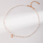 Zircon Pendant Pearl Necklace-gembea jewelry