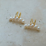 Balance Beam Freshwater Pearl Single Ear Clip gembea jewelry