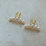 Balance Beam Freshwater Pearl Single Ear Clip gembea jewelry