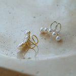 Balance Beam Freshwater Pearl Single Ear Clip gembea jewelry