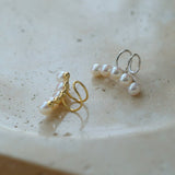 Balance Beam Freshwater Pearl Single Ear Clip gembea jewelry