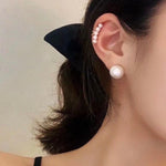 Balance Beam Freshwater Pearl Single Ear Clip gembea jewelry