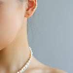 Balance Beam Freshwater Pearl Single Ear Clip gembea jewelry