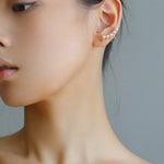 Balance Beam Freshwater Pearl Single Ear Clip gembea jewelry