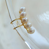 Balance Beam Freshwater Pearl Single Ear Clip gembea jewelry