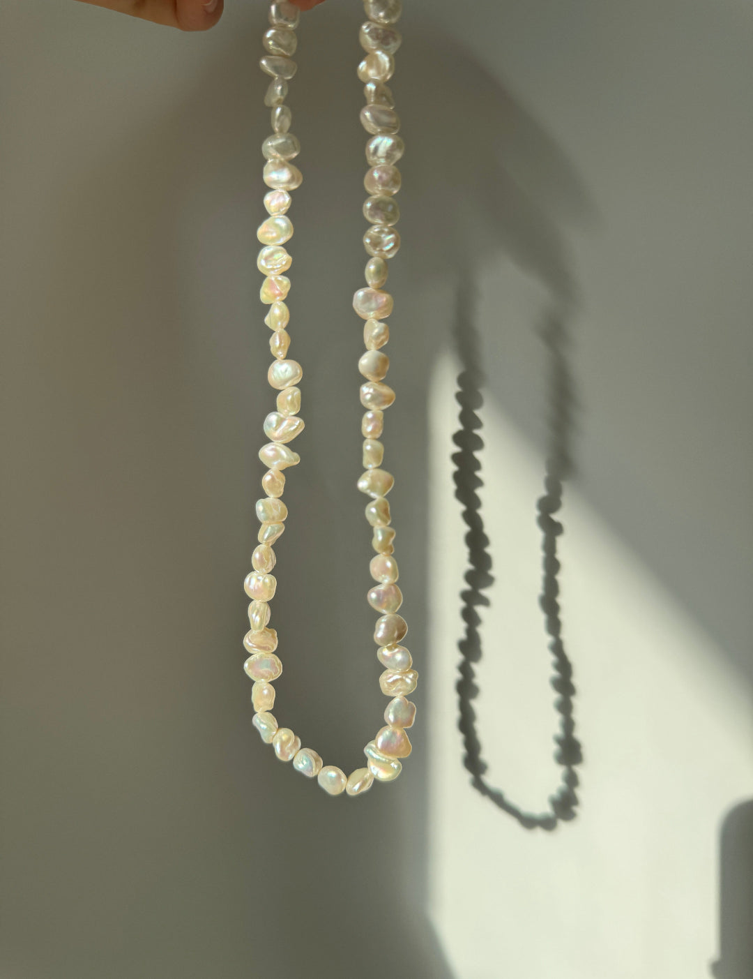 Irregular Baroque Pearl Beaded Necklace gembea jewelry