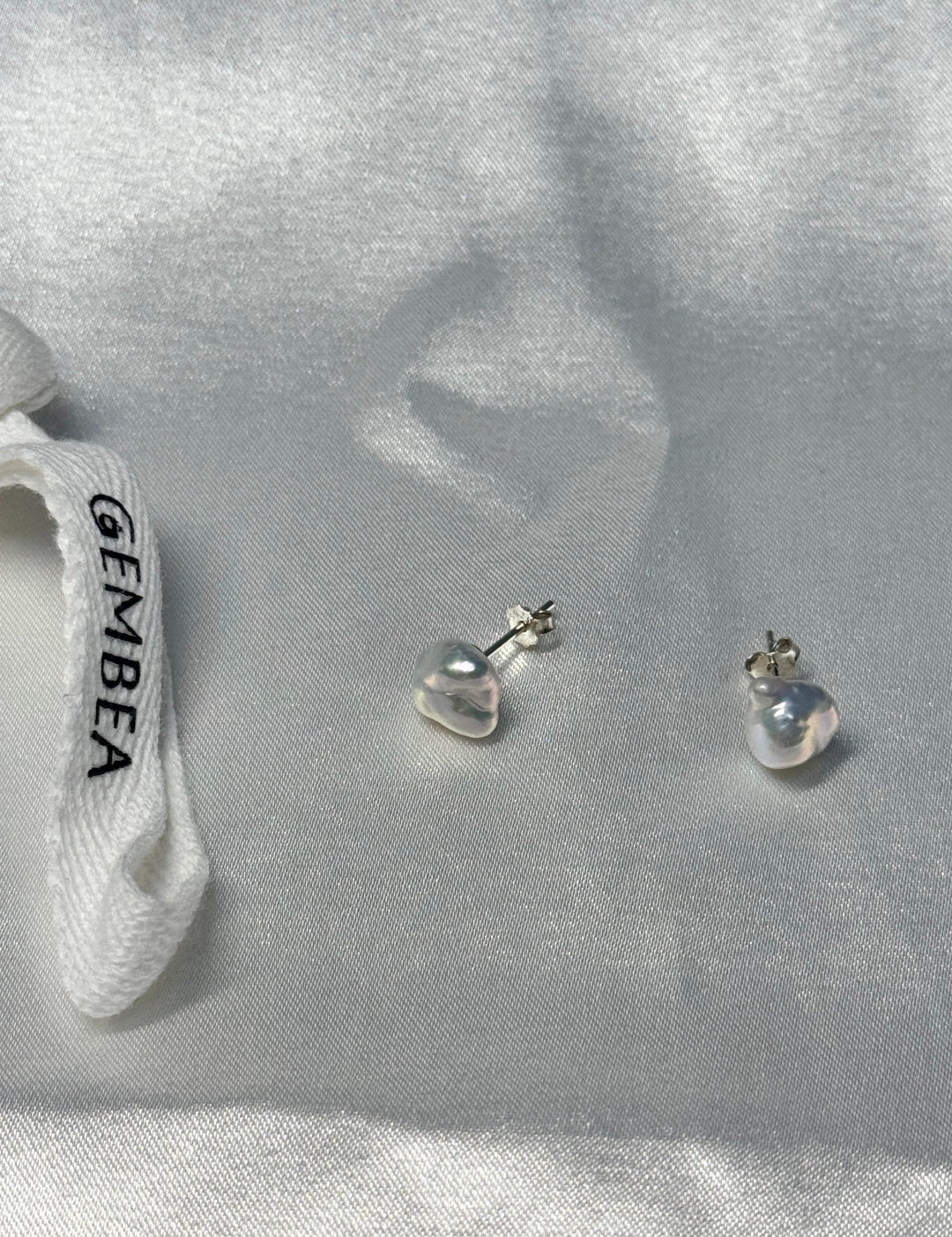 Simple Keshi Baroque Pearl Stud Earrings gembea jewelry