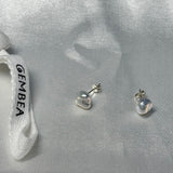 Simple Keshi Baroque Pearl Stud Earrings gembea jewelry
