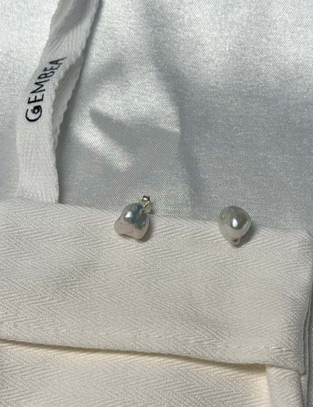 Simple Keshi Baroque Pearl Stud Earrings gembea jewelry