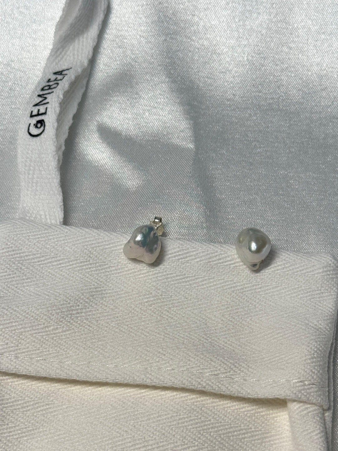 Simple Keshi Baroque Pearl Stud Earrings gembea jewelry