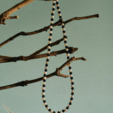Bean Pod Black Agate Pearl Beaded Necklace gembea jewelry