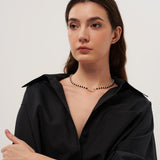 Bean Pod Black Agate Pearl Beaded Bracelet gembea jewelry