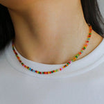 Colorful Stone Pearl Beaded Necklace-Gembea Jewelry