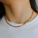 Colorful Stone Pearl Beaded Necklace-Gembea Jewelry