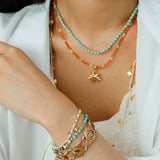 Beach Colorful Natural Stone Beaded Necklace Gembea jewelry