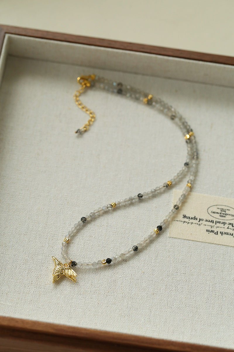Beach Colorful Natural Stone Beaded Necklace Gembea jewelry