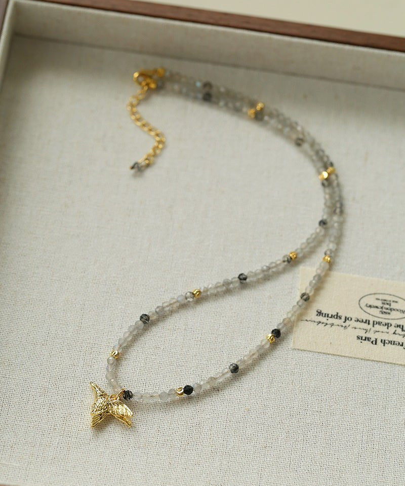 Beach Colorful Natural Stone Beaded Necklace Gembea jewelry