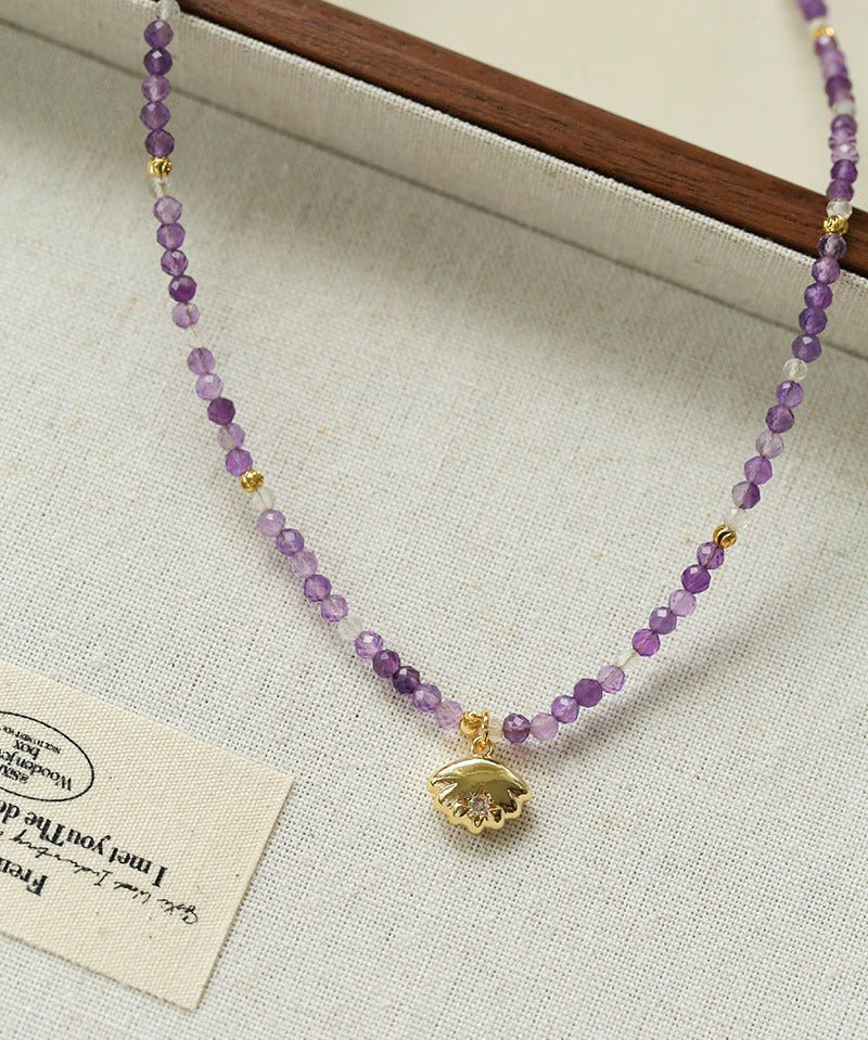 Beach Colorful Natural Stone Beaded Necklace Gembea jewelry