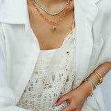 Beach Colorful Natural Stone Beaded Necklace Gembea jewelry