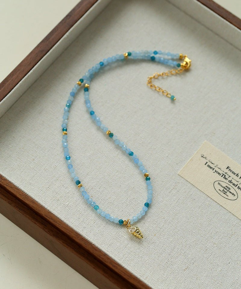 Beach Colorful Natural Stone Beaded Necklace Gembea jewelry