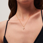 Cross Freshwater Pearl Pendant Chain Necklace gembea jewelry