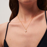 Cross Freshwater Pearl Pendant Chain Necklace gembea jewelry