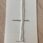 Lueur Bubble Cubic Zircon Necklace-Silver gembea jewelry