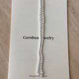 Lueur Bubble Cubic Zircon Necklace-Silver gembea jewelry