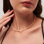Golden Bean Pearl Beaded Necklace gembea jewelry