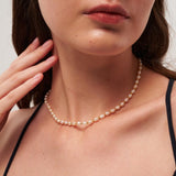 Golden Bean Pearl Beaded Necklace gembea jewelry