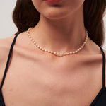 Golden Bean Pearl Beaded Necklace gembea jewelry