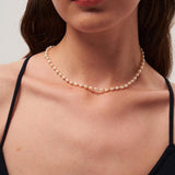 Golden Bean Pearl Beaded Necklace gembea jewelry